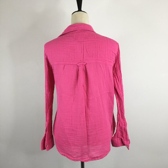 RAILS Hibiscus ELLIS Breezy Lightweight Cotton Gauze Long Sleeve Button Shirt - Picture 9 of 10